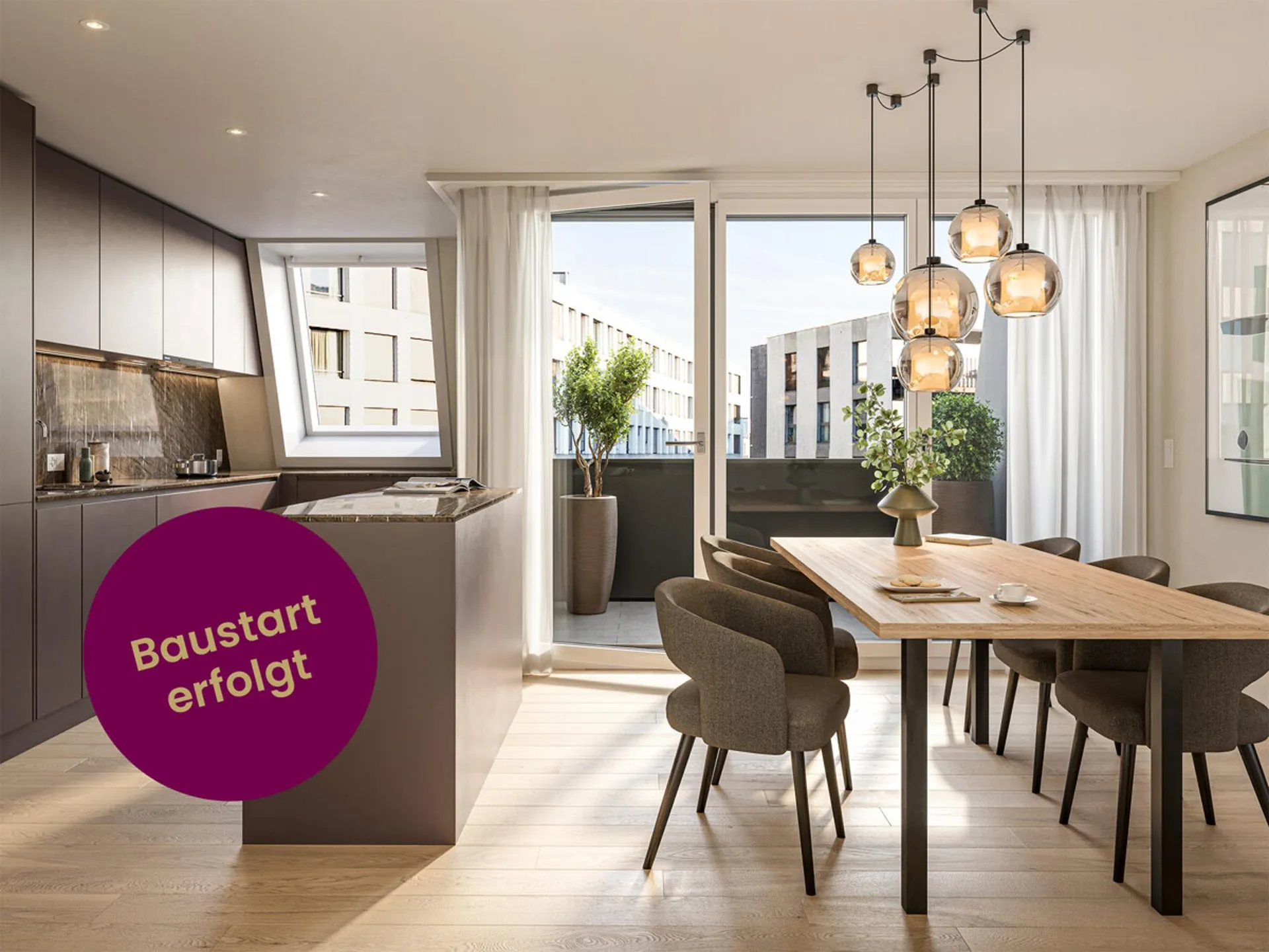Neubauprojekt Eichstrasse Zürich  Maisonette-Dachwohnung mit Terrasse