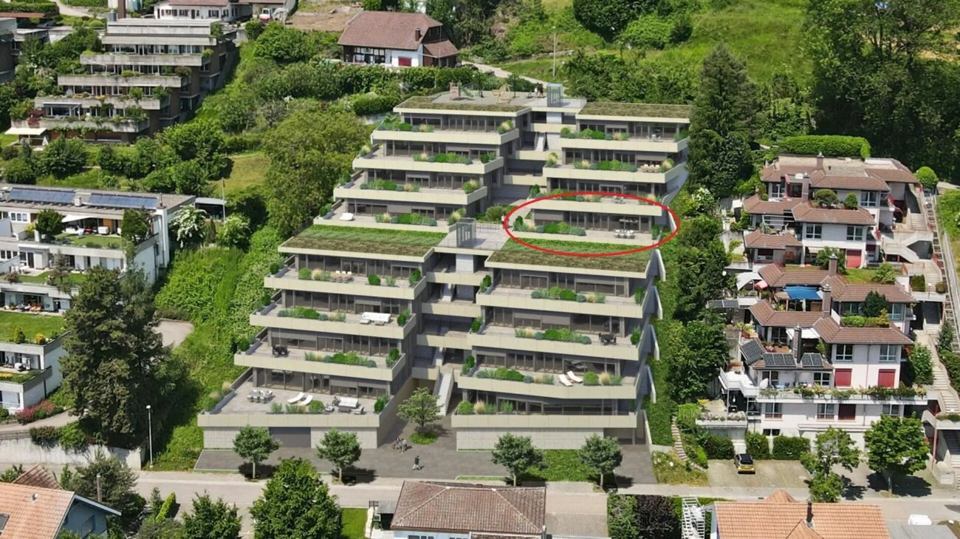 4½-Zimmer-Terrassenhaus mit Aussicht auf Alpen und Aarelandschaft