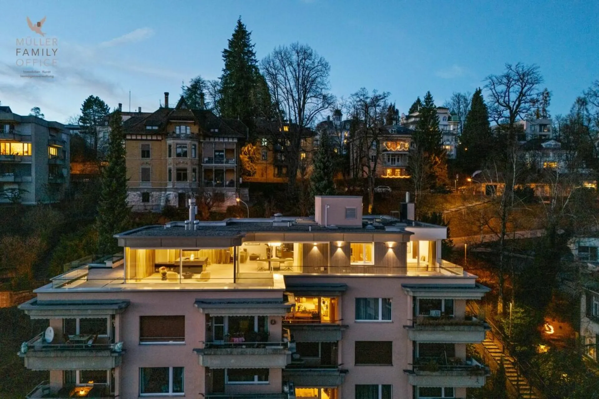 Das Rosenberg Penthouse - ein architektonisches Luxus-Unikat über den Dächern von St. Gallen