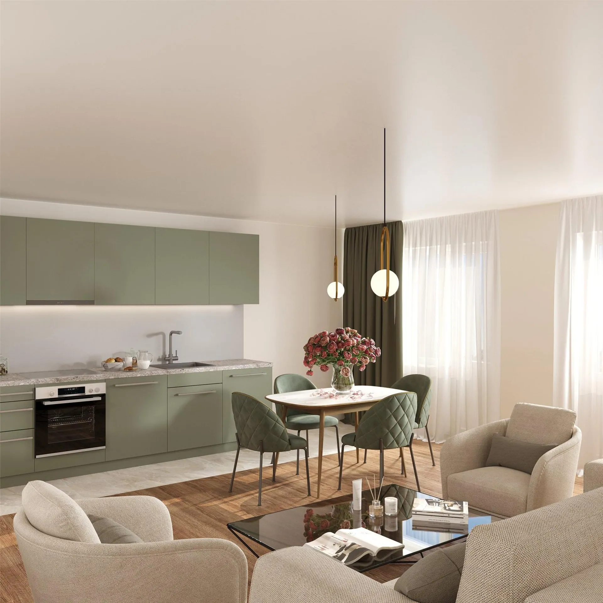 Moderne 2,5-Zimmer-Wohnung mit Balkon in urbanem Quartier
