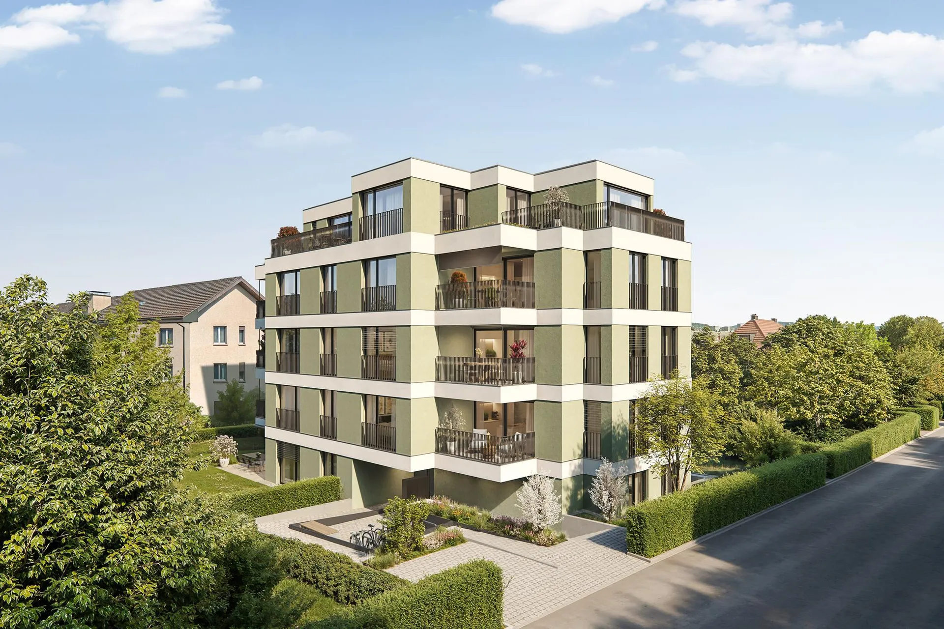Urbane Neubauwohnung im 2. Obergeschoss