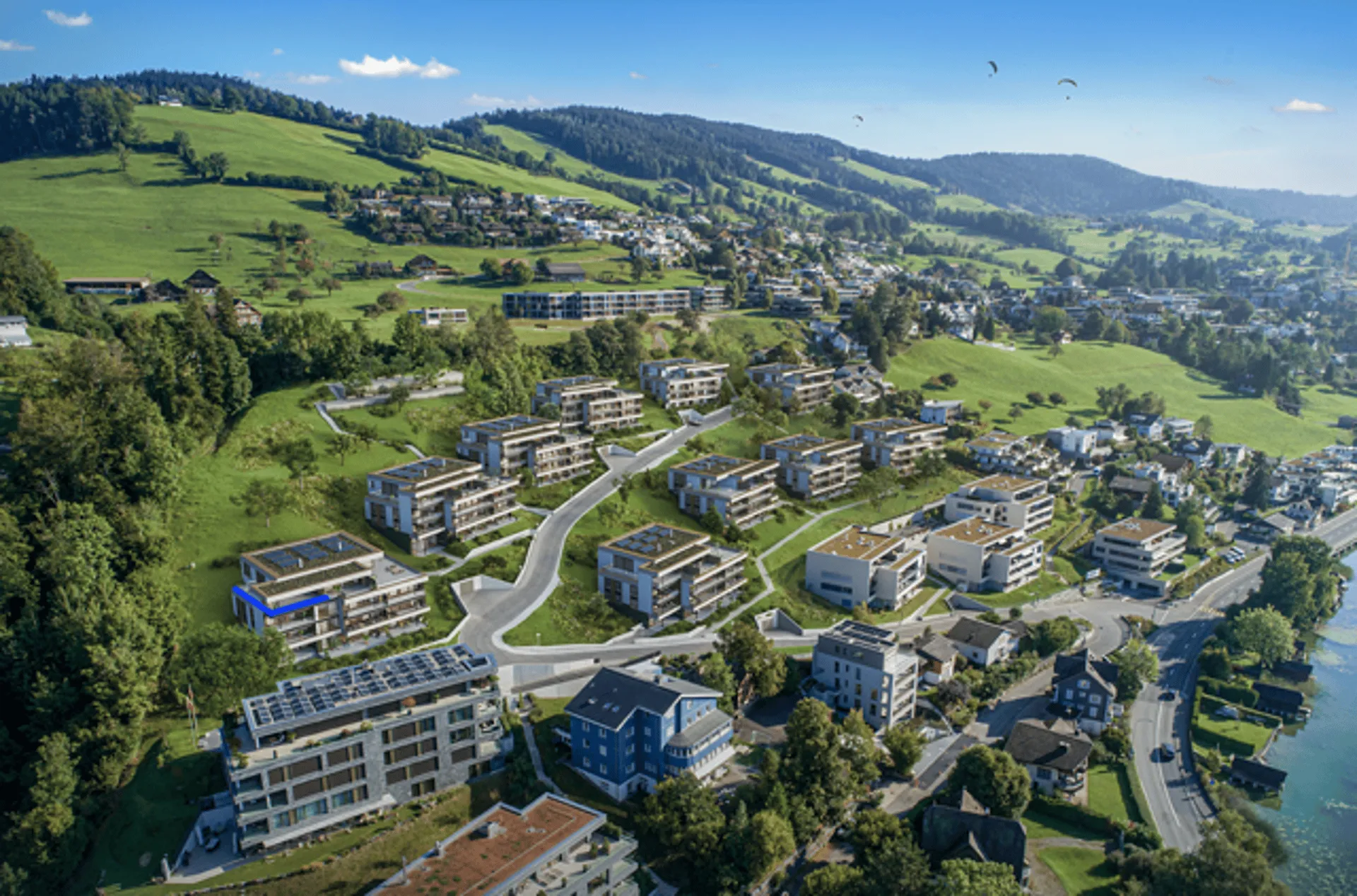 Exklusive Neubau-Attikawohnung mit Seesicht in Oberägeri - 4.5 Zimmer & grosszügige Terrasse