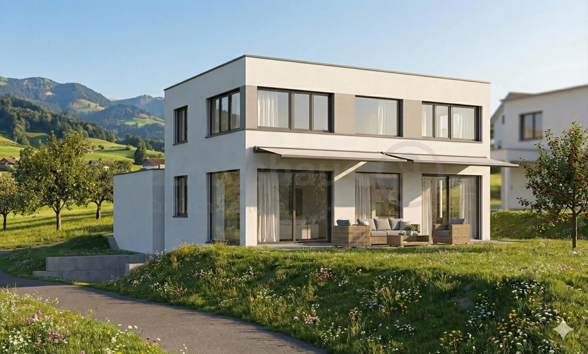 Neubau-EFH in Moosleerau mit Garten und Galerie