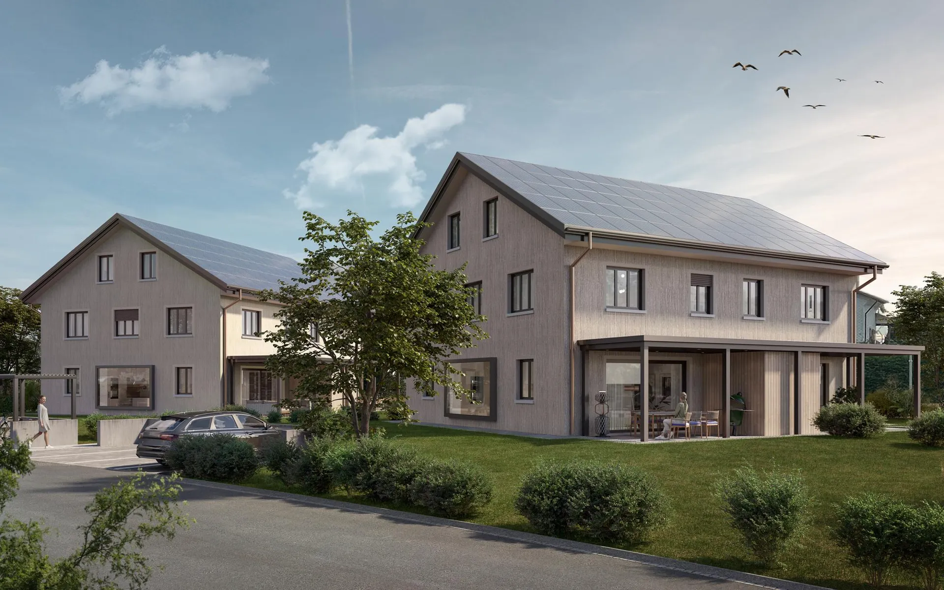 Neues exklusives 6 - 7.5-Zimmer Doppeleinfamilienhaus