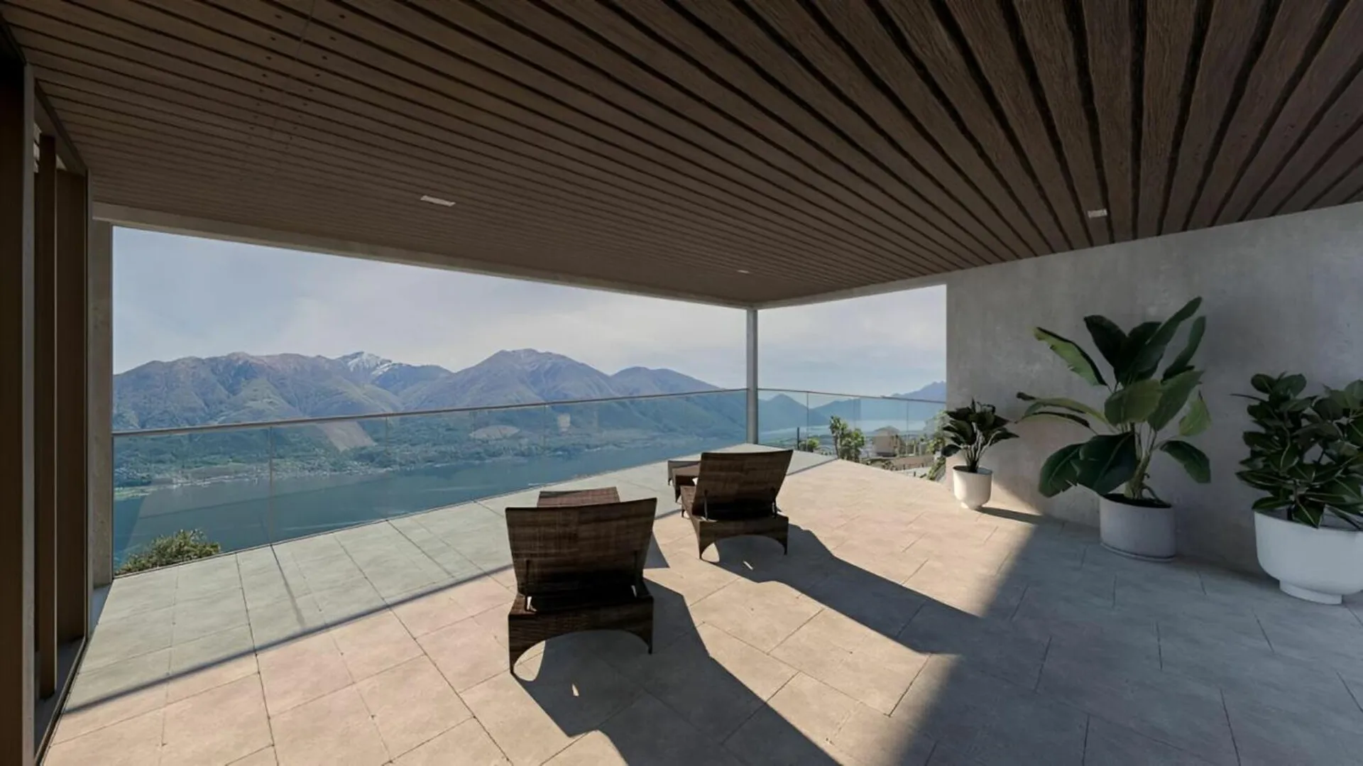 Moderno ed esclusivo attico di 4.5 locali con spettacolare vista lago, giardino e piscina privata