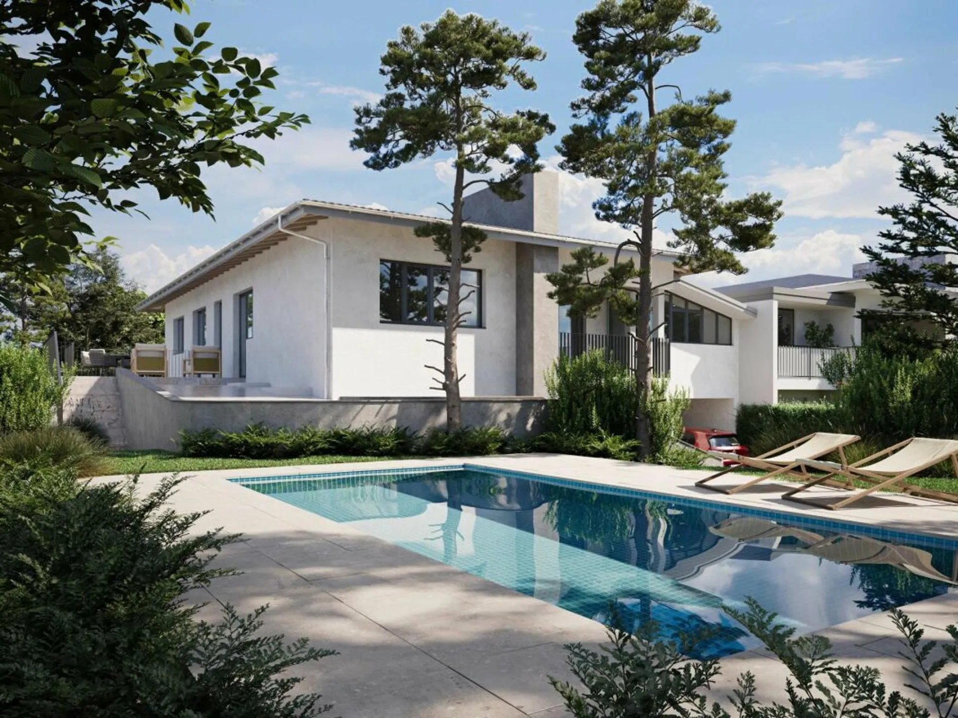 Bientôt - Maison jumelle rénovée avec piscine à Onex