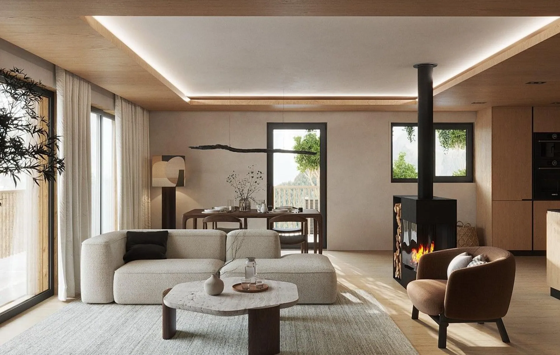 Chalet mitoyen contemporain sur plan - 5,5 pièces à Euseigne (Hérémence)