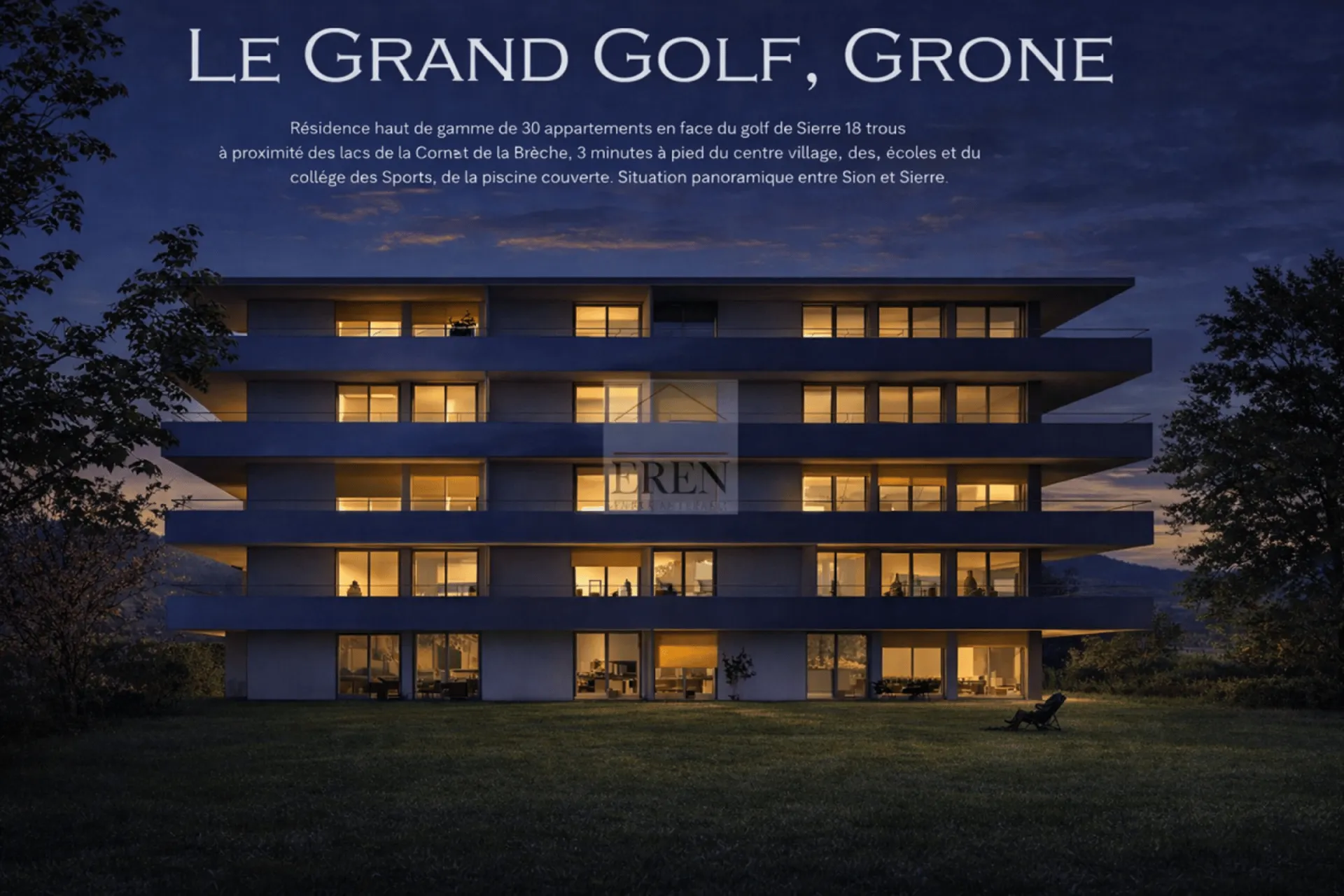 Appartement 3,5 pièces avec grand terrasse sud-est au 3ème et avant dernier étage à Grône