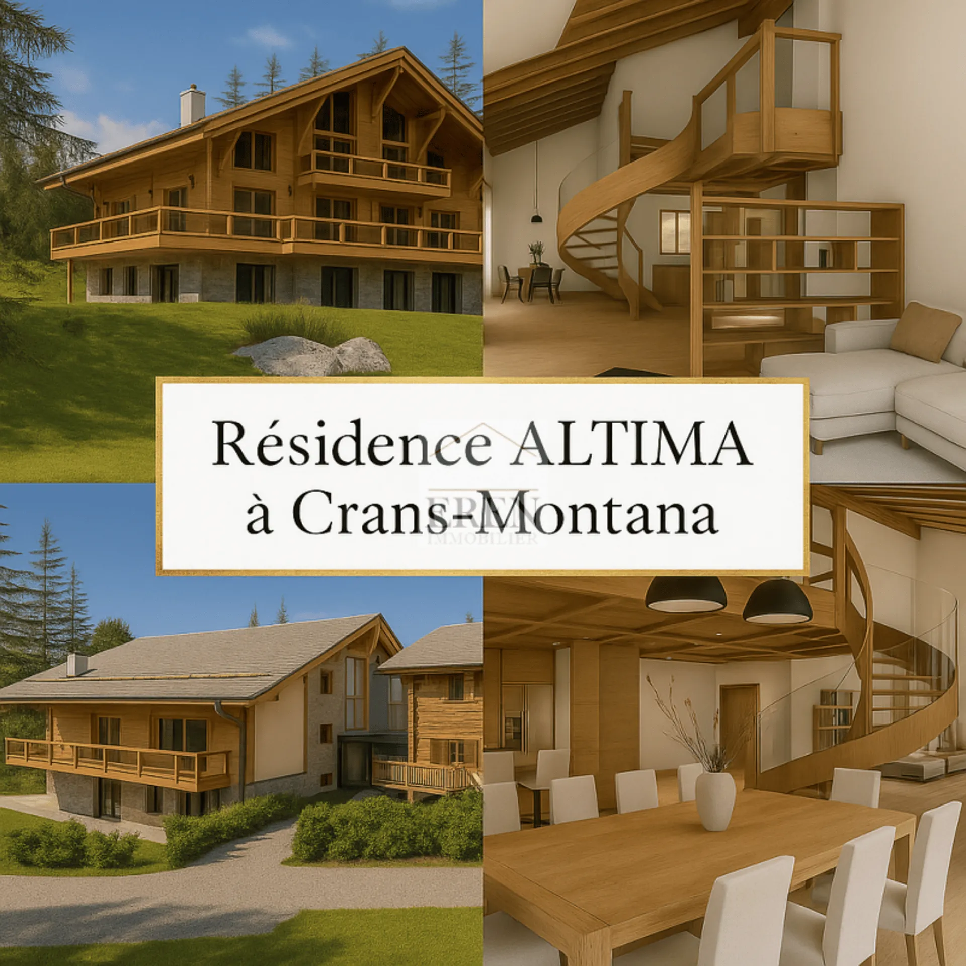 Magnifique appartement en duplex en attique 5 pièces neuf avec terrasse sud-ouest au centre de Crans-Montana