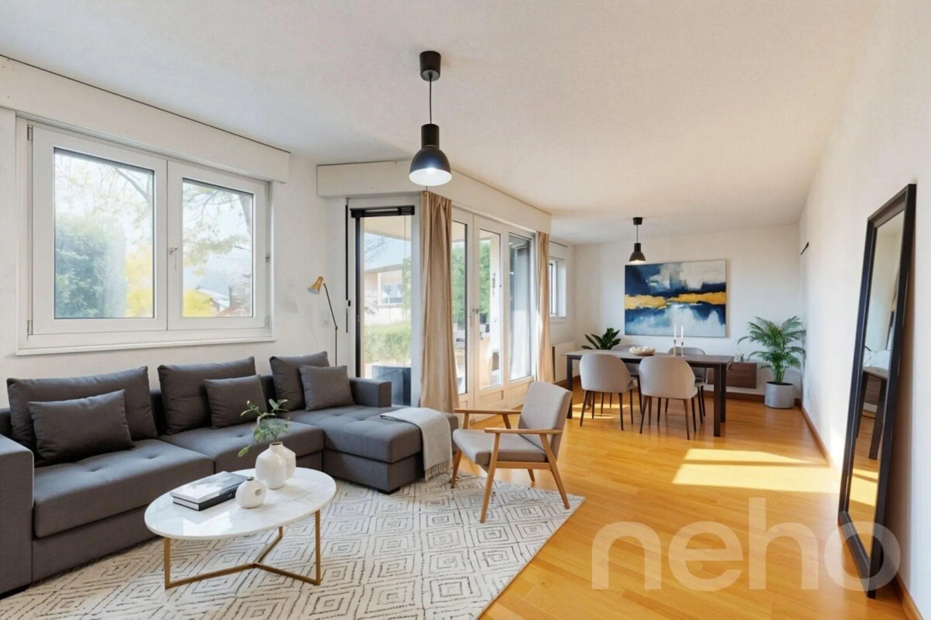 Appartement 3,5 pièces avec jardin dans un cadre verdoyant