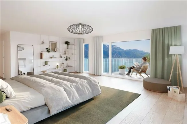 Prestigeträchtige 5,5-Zimmer-Wohnung mit großer Terrasse im Erdgeschoss – Panoramablick auf den See