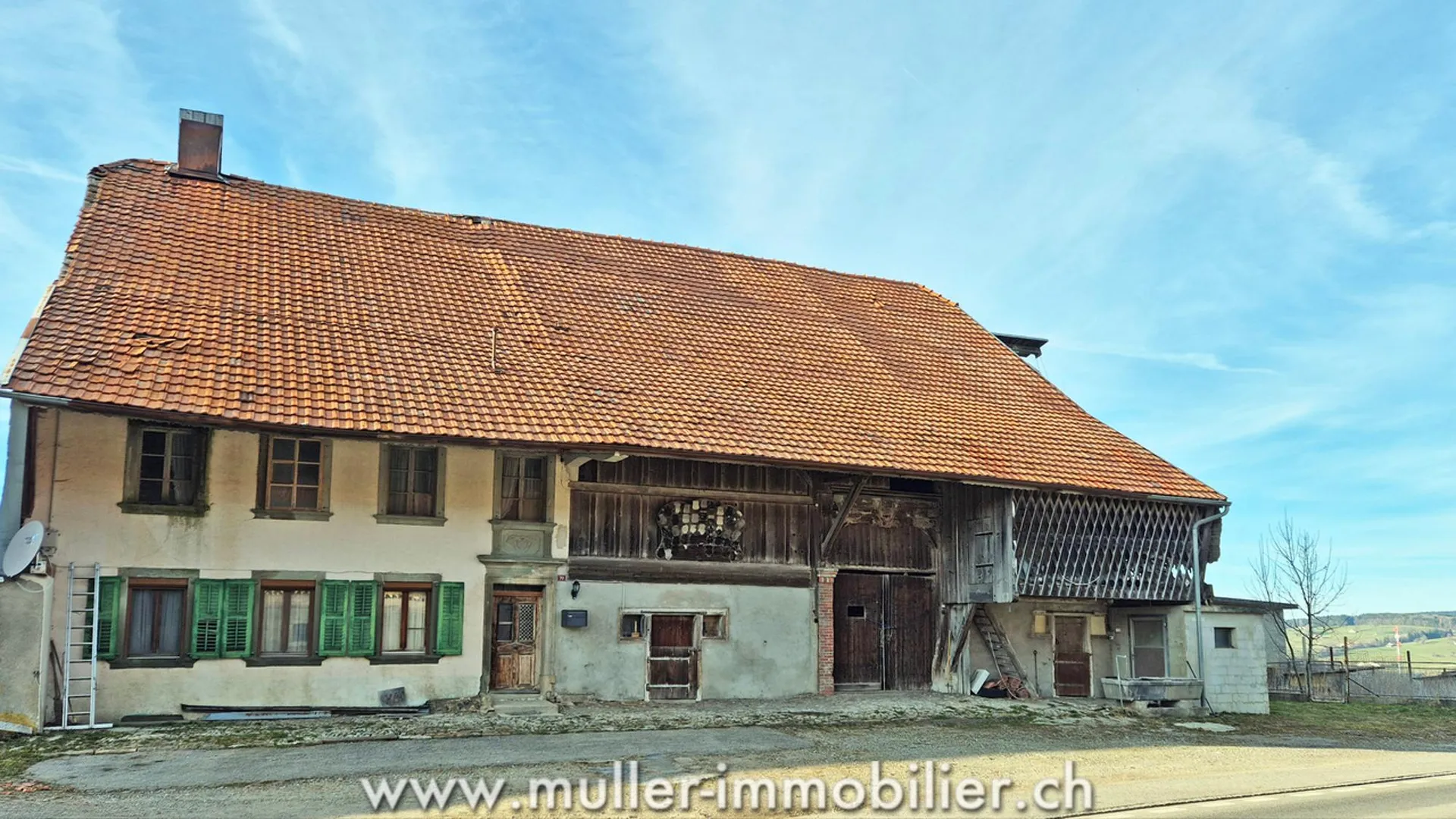Grande ferme à rénover à quelques minutes de Bulle
