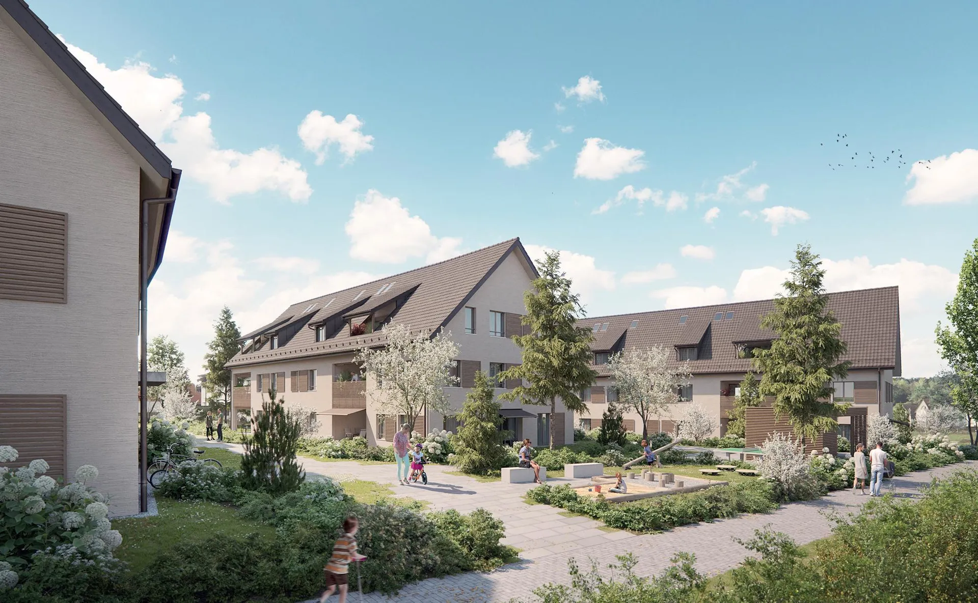 Neubau-Gartenwohnung mit moderner Haustechnik und offenem Grundriss