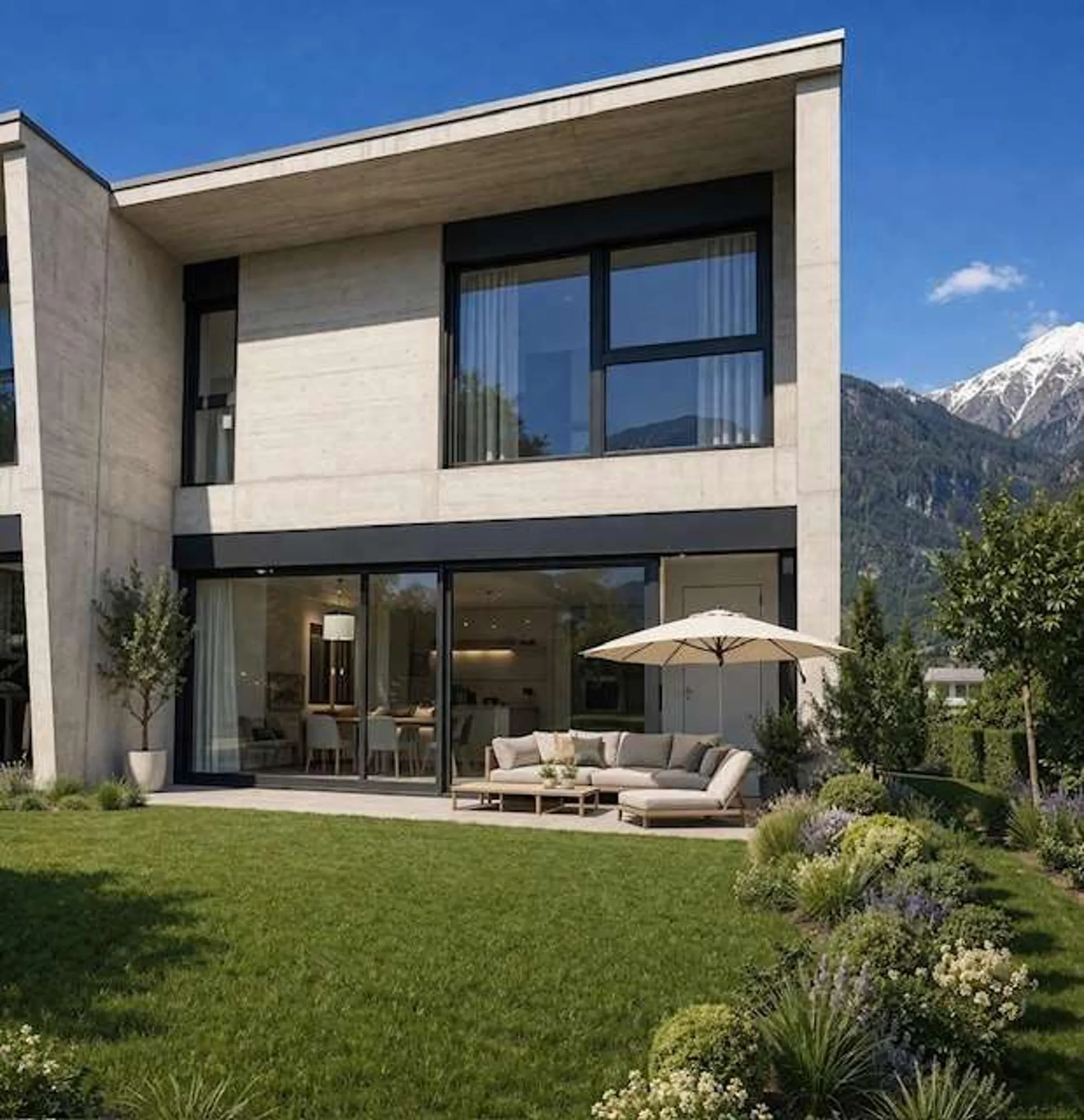 Elegante villetta nuova con giardino in zona residenziale immersa nel