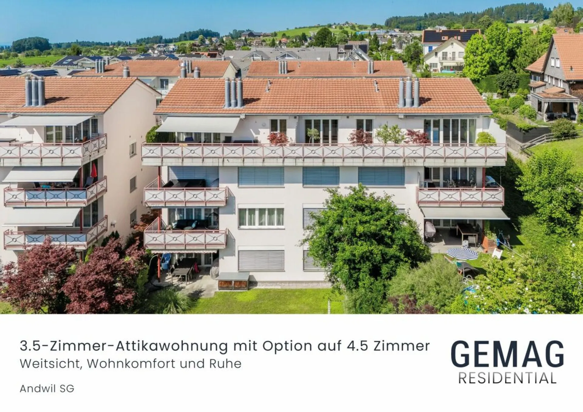 Attika-Oase mit Säntisblick - Weitsicht, Wohnkomfort und Ruhe