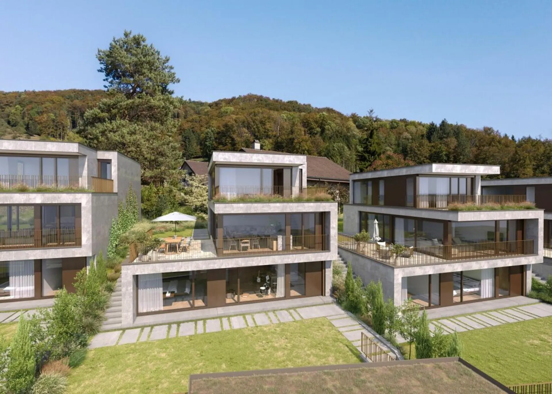Baustart erfolgt: Freistehendes Einfamilienhaus mit Panoramablick und Garage