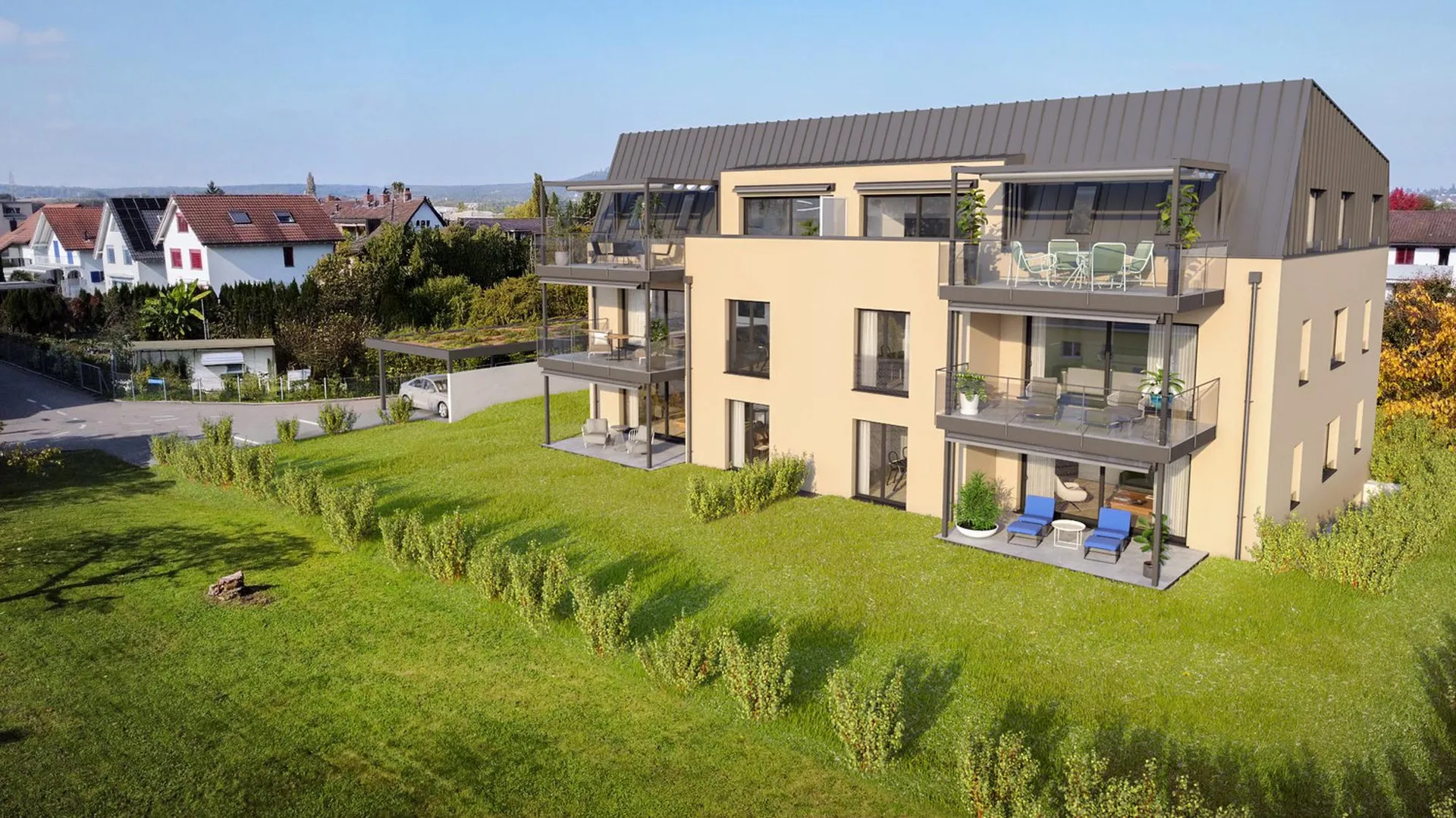 Neubau: 4.5-Zimmer-Wohnung mit grosszügigem Balkon oder Garten in Ettingen