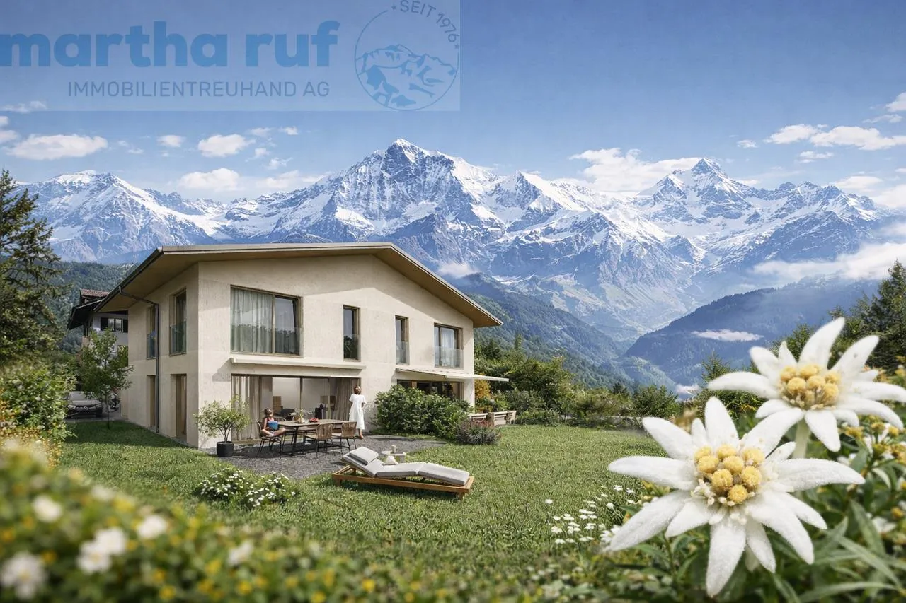 5.5-Zimmer Doppeleinfamilienhaus mit Panorama auf das Jungfraumassiv