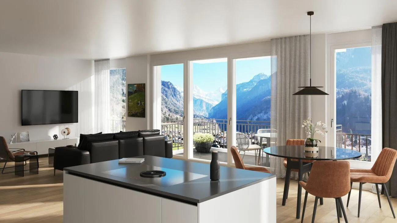 4.5-Zimmerwohnung Nr. 9 mit sonniger Terrasse und zwei Balkonen im ...