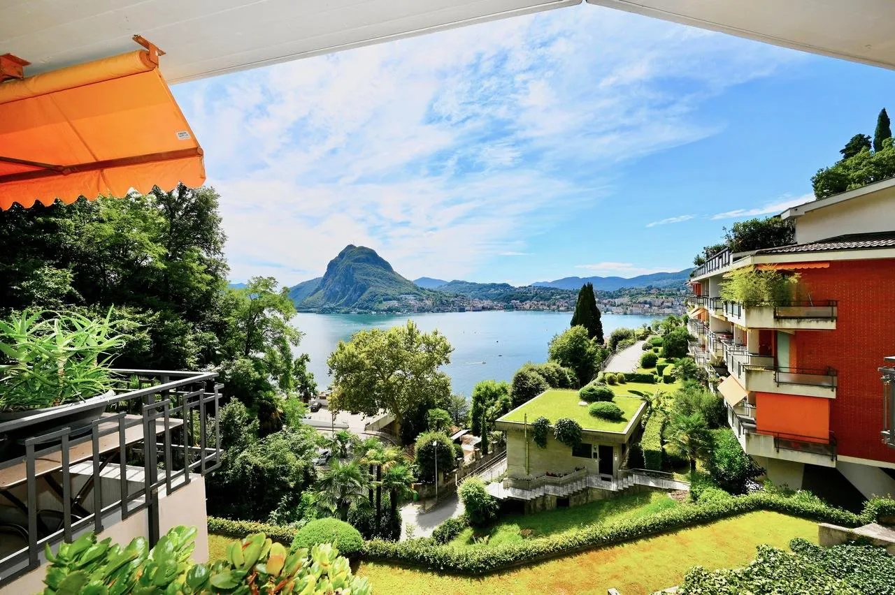 Appartamento con Meravigliosa Vista sul Lago di Lugano e sulla Città