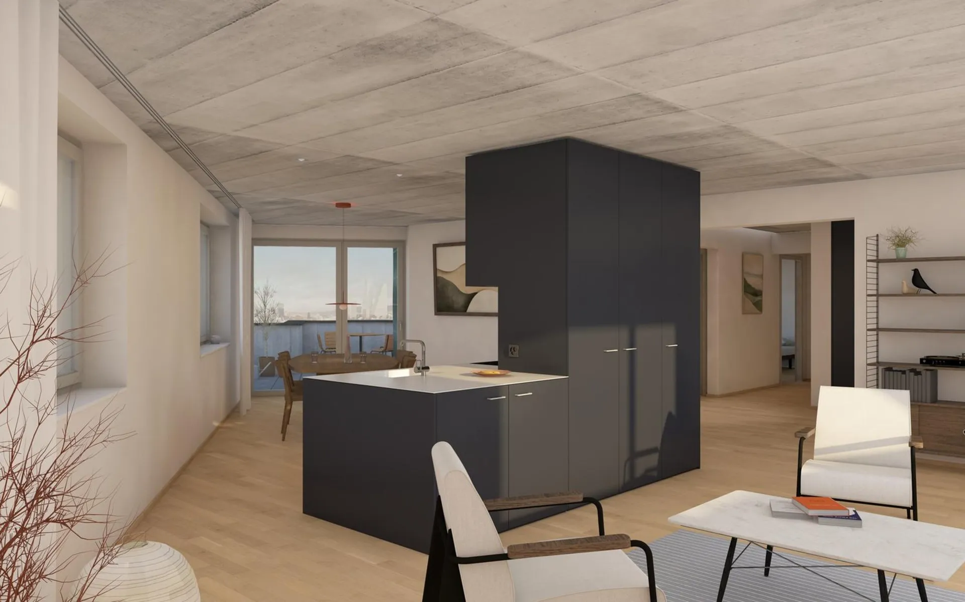 Aussergewöhnliche Dachwohnung mit Dachterrasse im Neubau mit grossartiger Aussicht