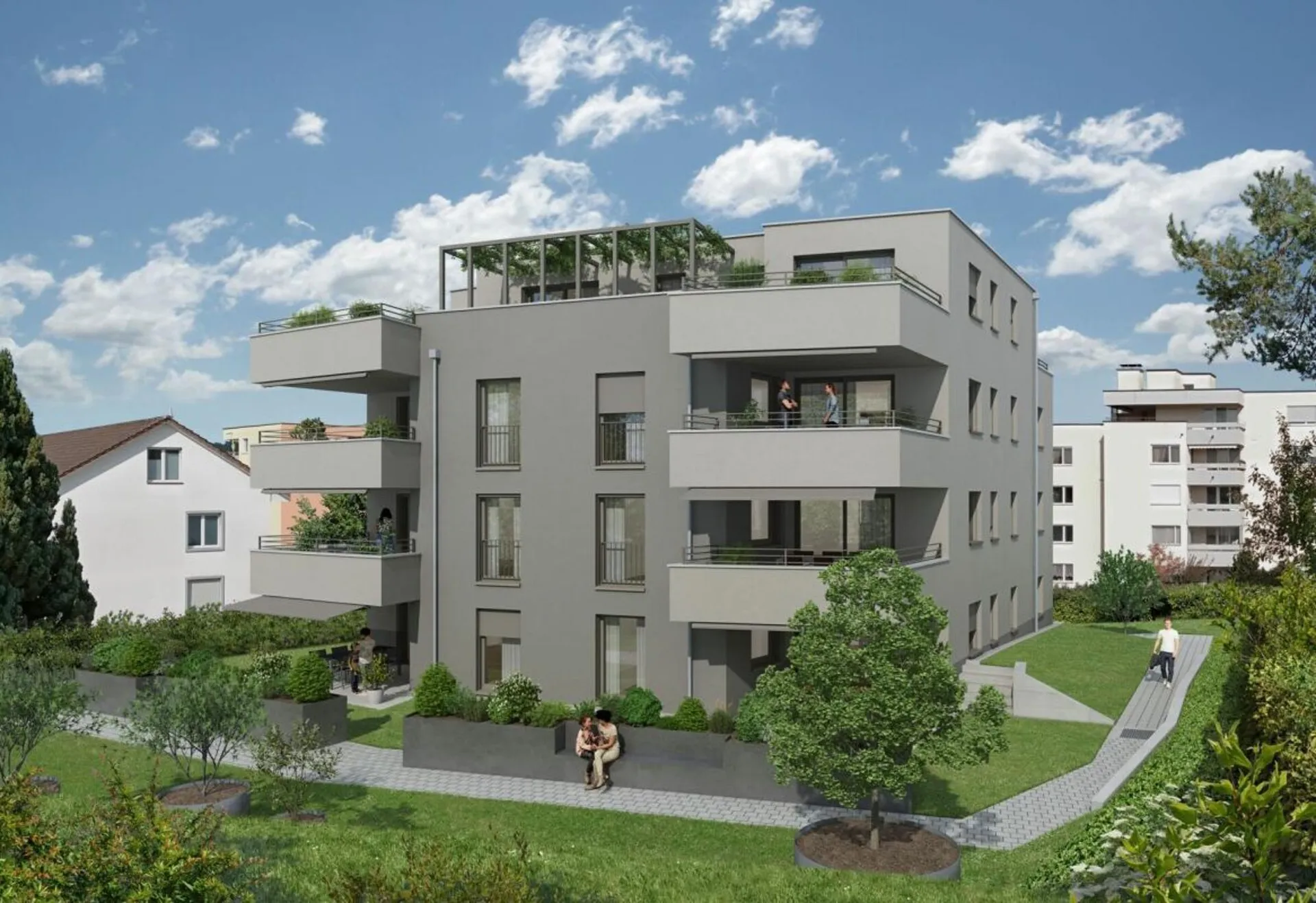 Jenseits des Gewöhnlichen: komfortables Neubauwohnen mitten in Gossau