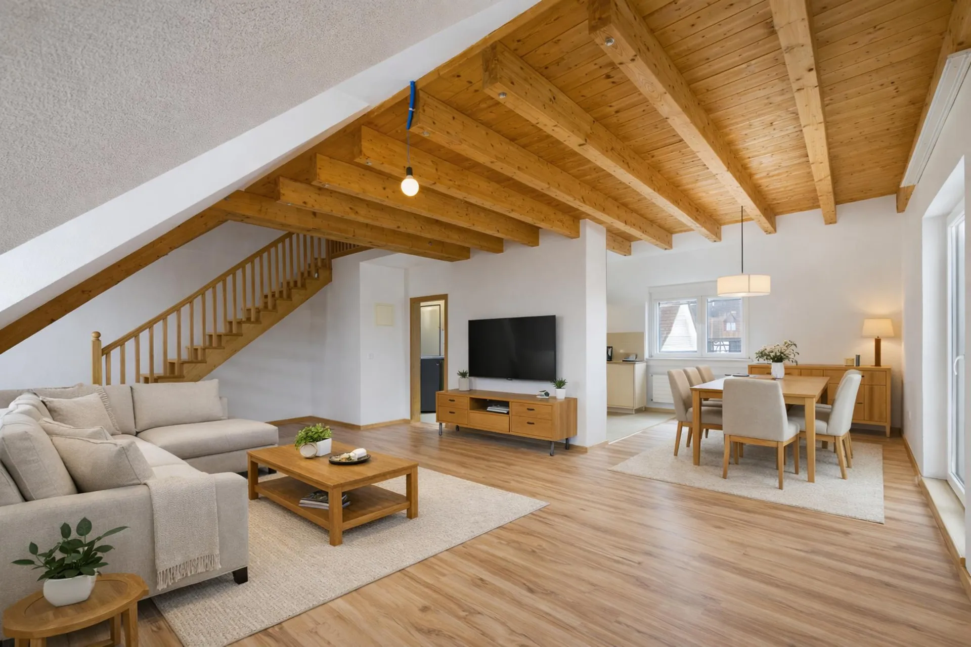 Charmante 3.5 Zimmer Dachwohnung mit Galerie in Steckborn - Zentral gelegen mit Garten und Parkplatz