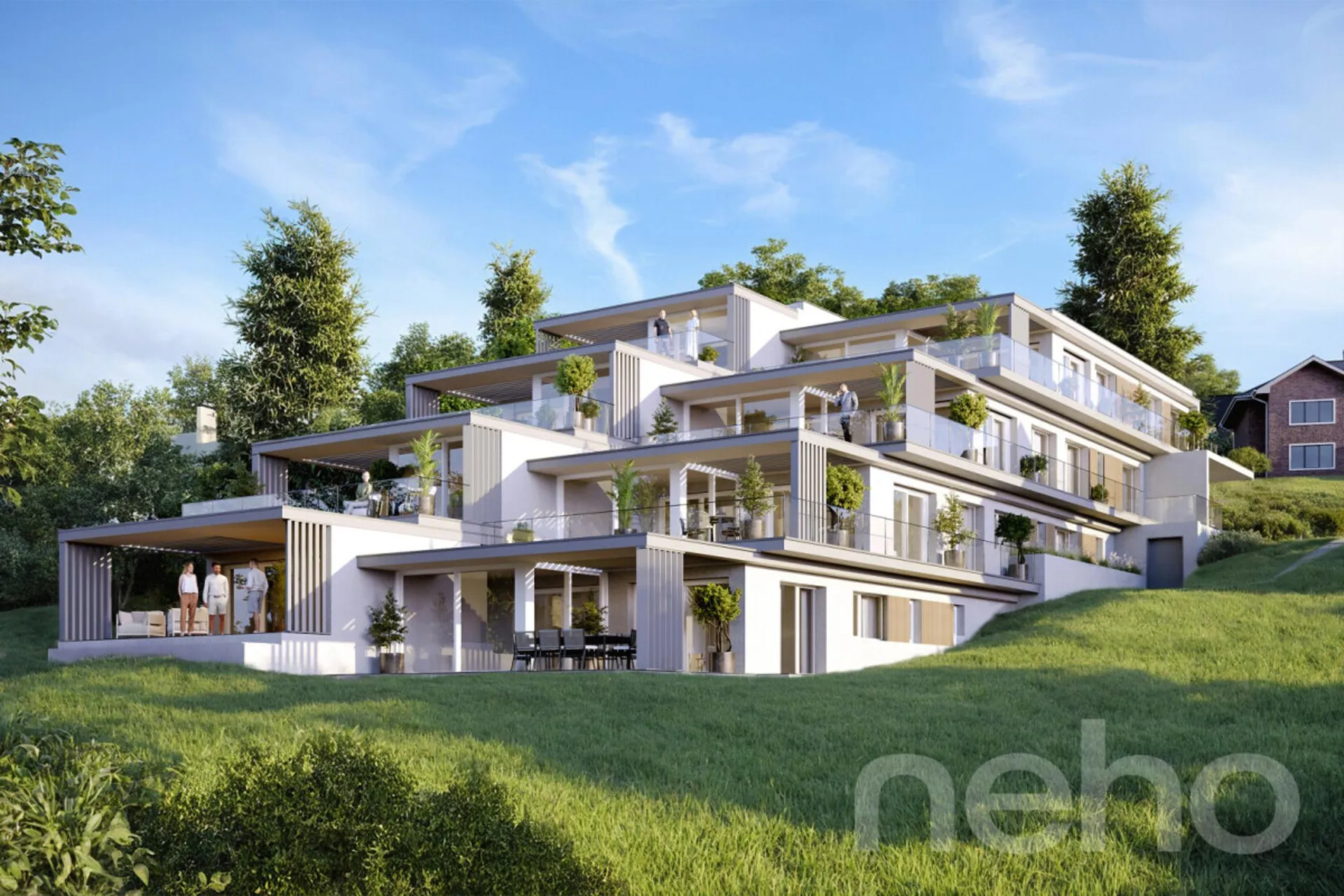 Splendide 4.5 pièces haut de gamme avec terrasse et vue sur le lac!