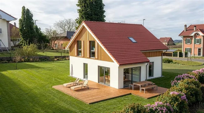 5,5-Zimmer-Holzrahmenvilla in ruhiger Umgebung