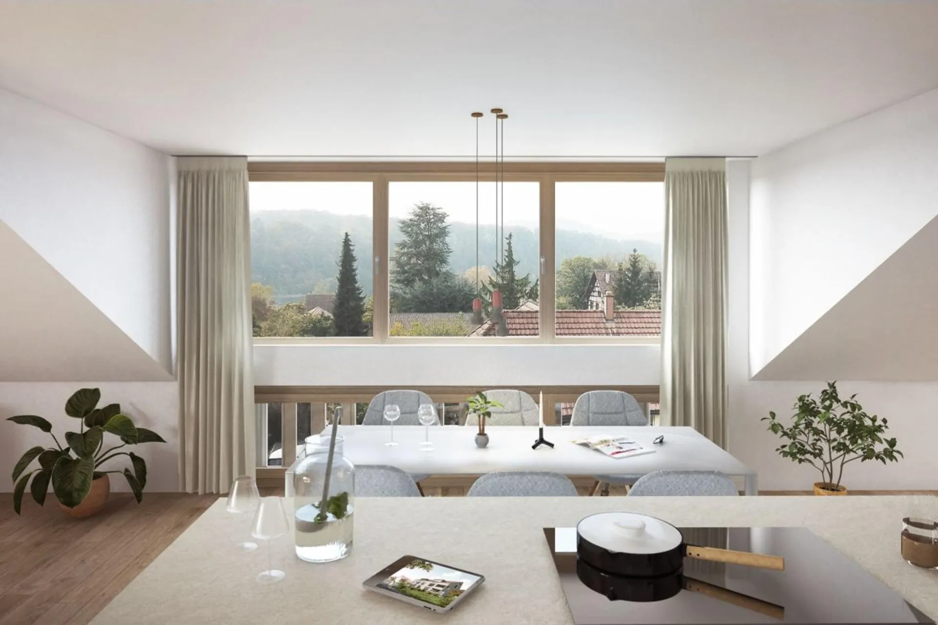 Exklusive 4.5-Zimmer-Dachgeschosswohnung mit Rheinblick