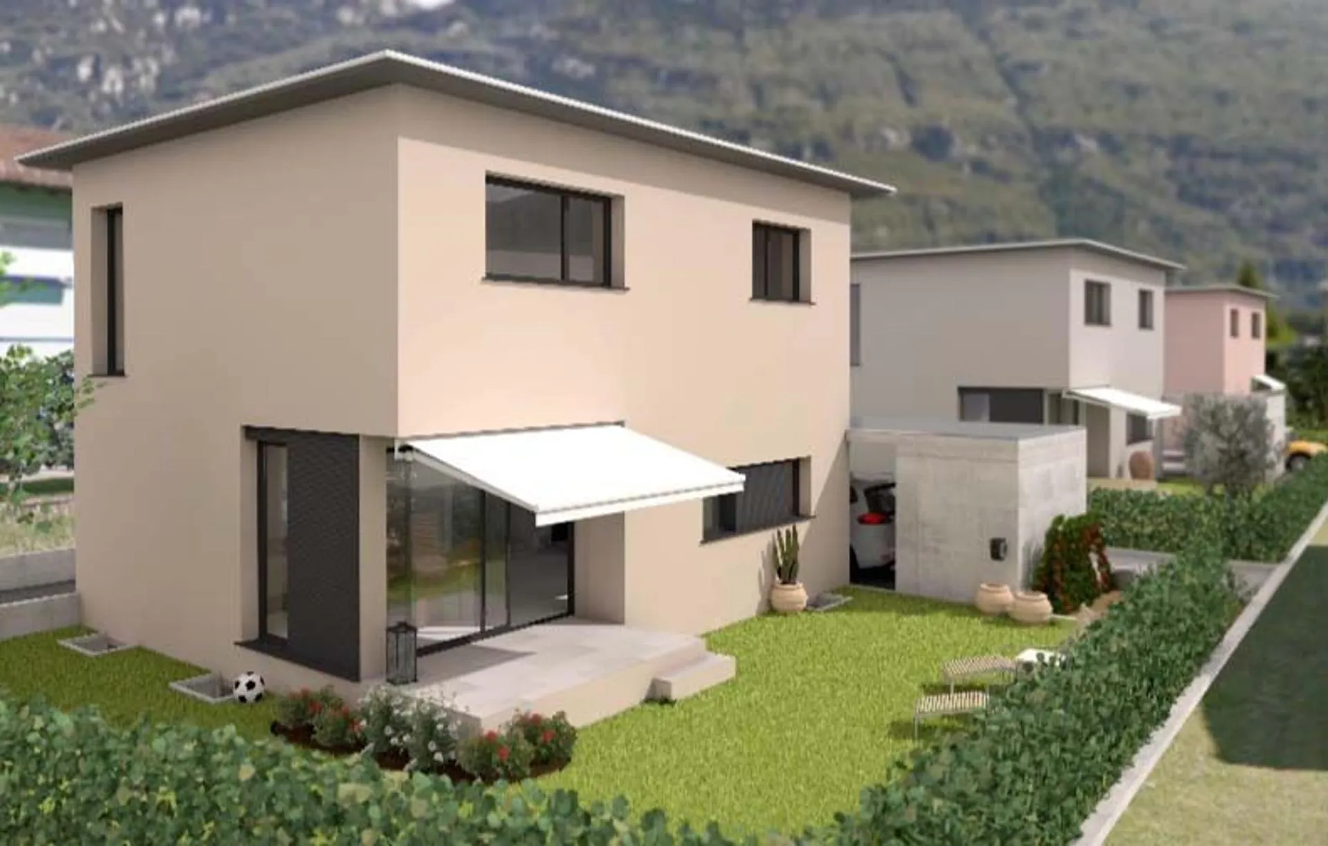 Villetta unifamiliare con giardino e vista aperta