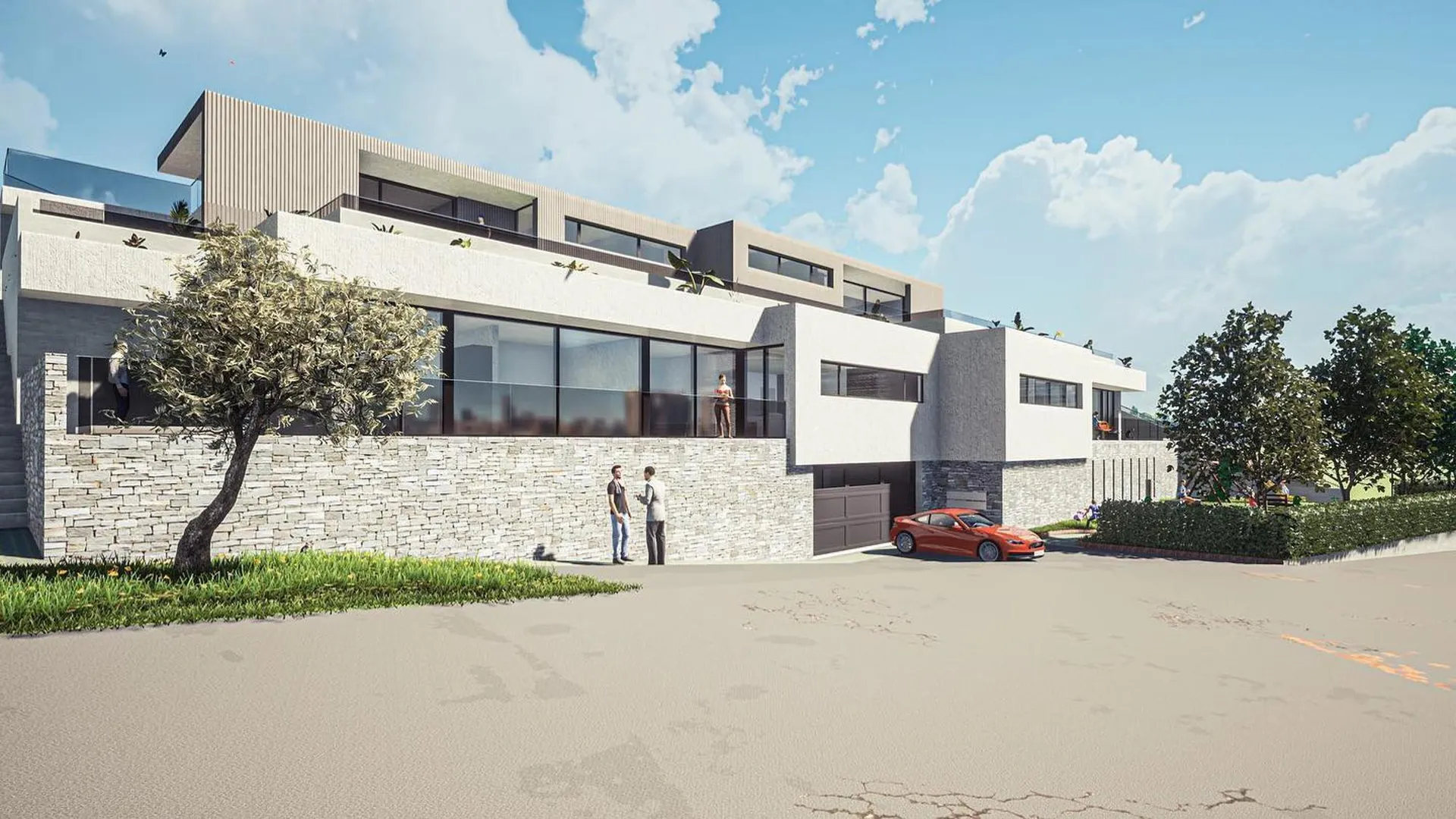 Moderno 2.5 locali in costruzione a Davesco