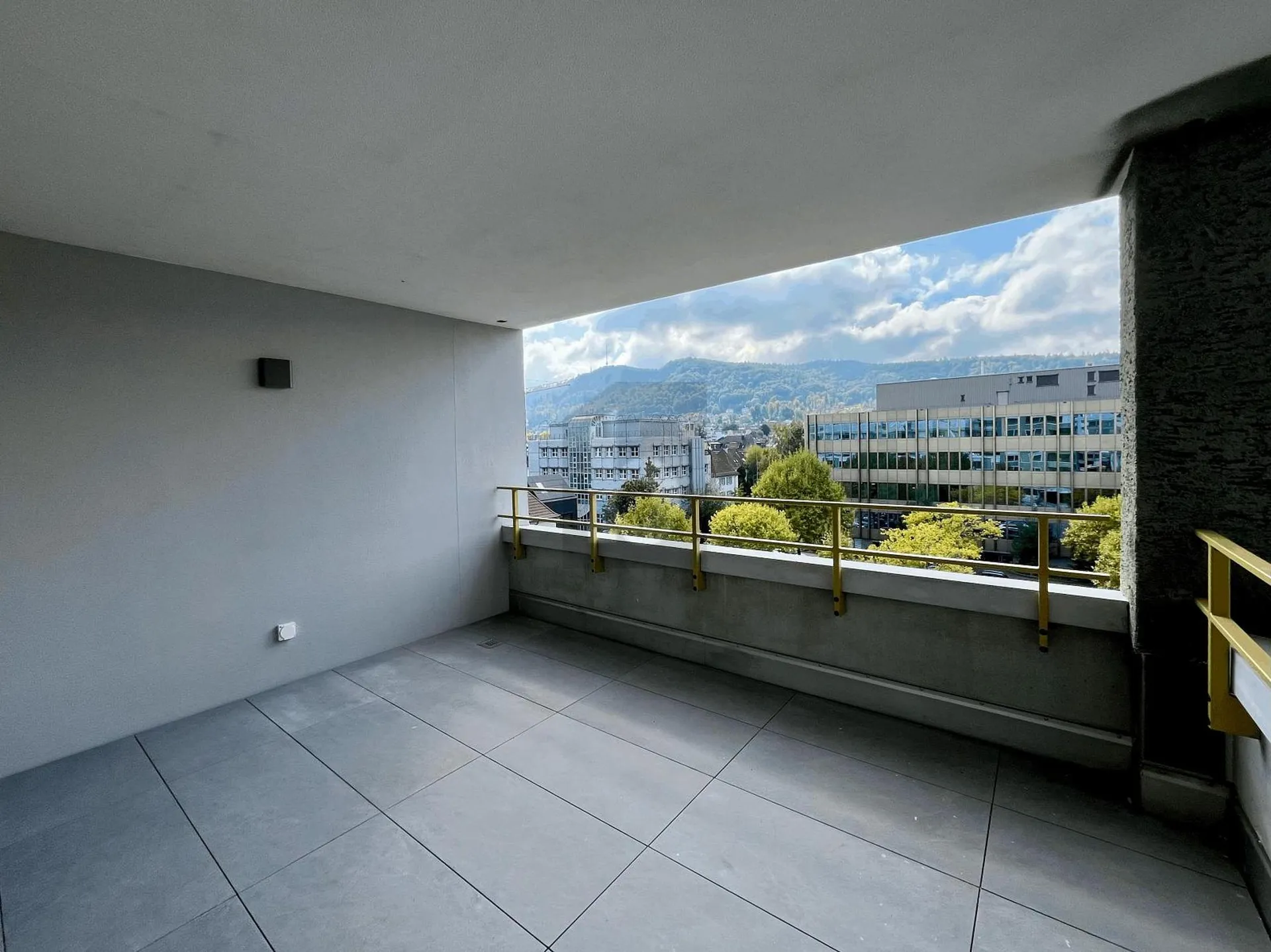 ERSTBEZUG: GROSSER BALKON, SICHT AUF DEN ÜETLIBERG