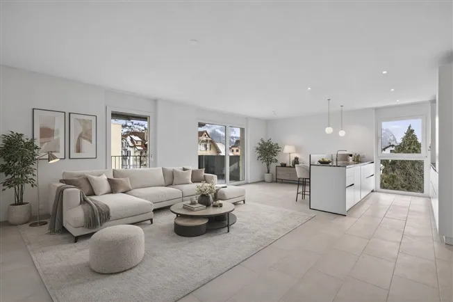 4.5-ZIMMER-WOHNUNG MIT SCHÖNEM BALKON UND FLUMSERBERG-BLICK