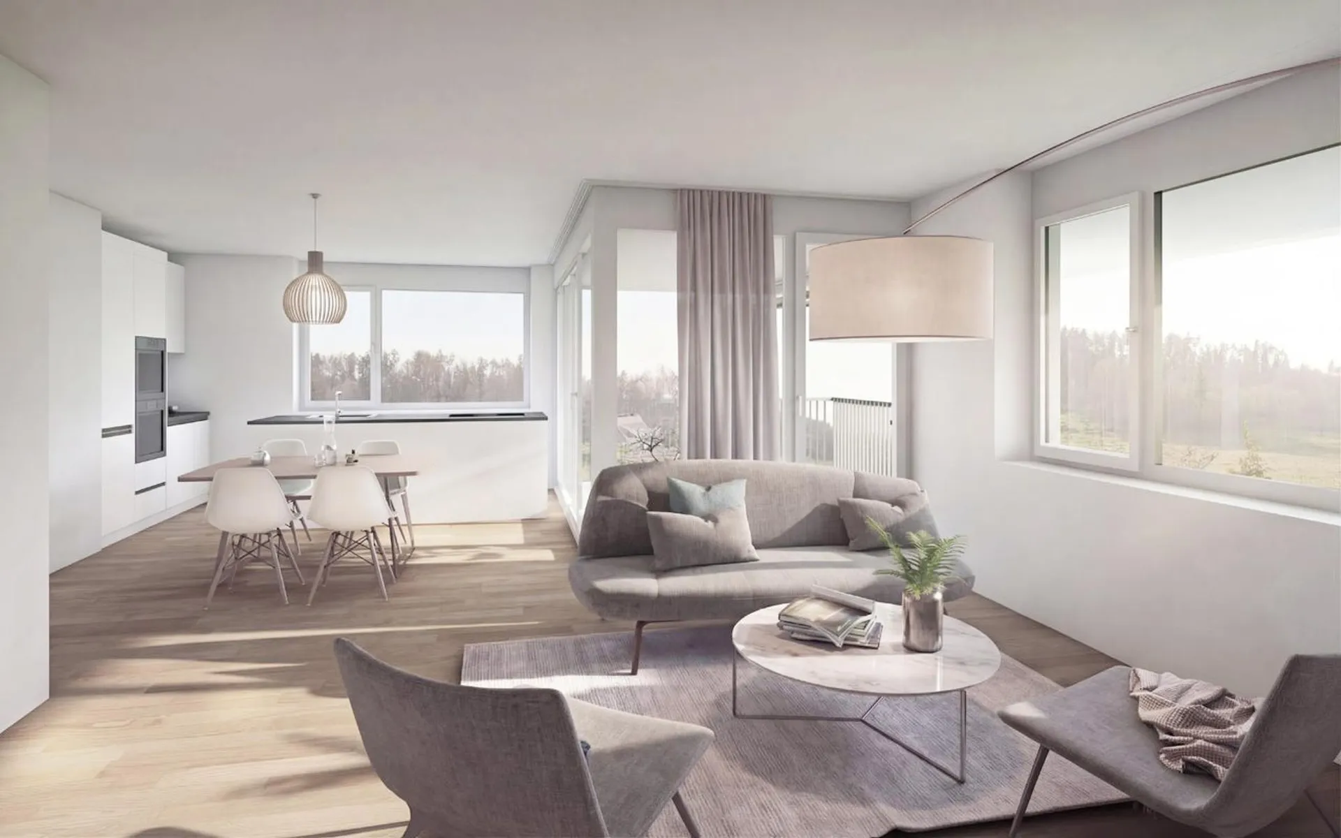 helle und grosszügige Wohnung mit toller Aussicht