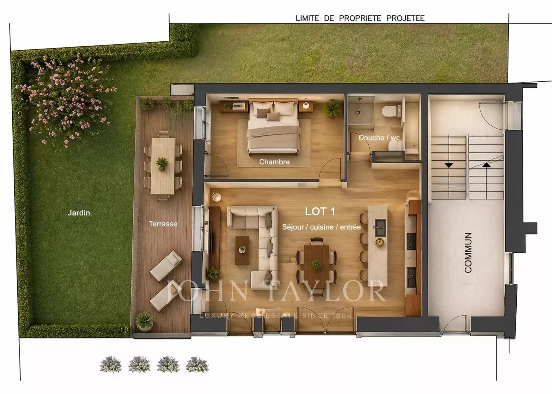 Charmant 2.5 pièces - PPE de 5 appartements