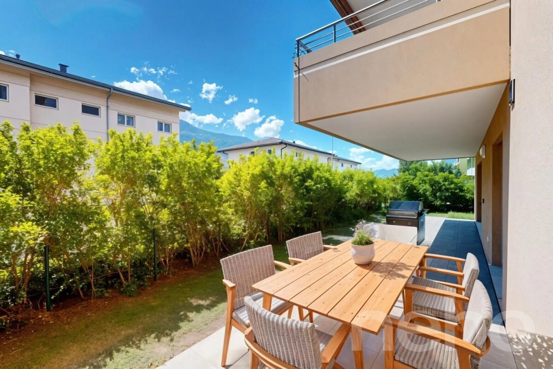 Bel appartement lumineux de 4.5 pièces avec terrasse et jardin