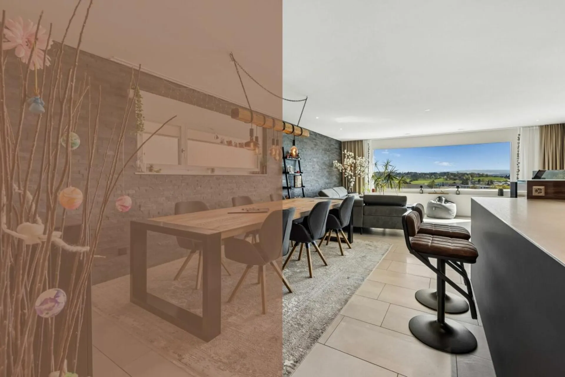 Grosszügiges 5.5-Zimmer-Terrassenhaus mit optimaler Besonnung, Panorama-Weitblick, verglastem Aussenbereich und Gartensitzplatz