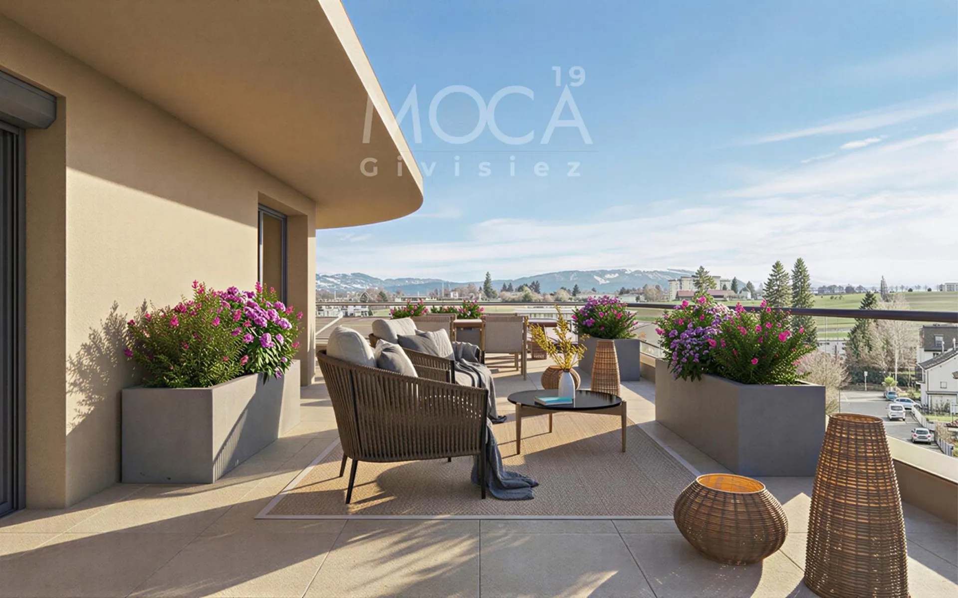Un 2 pièces avec grande terrasse ensoleillée, au dernier étage