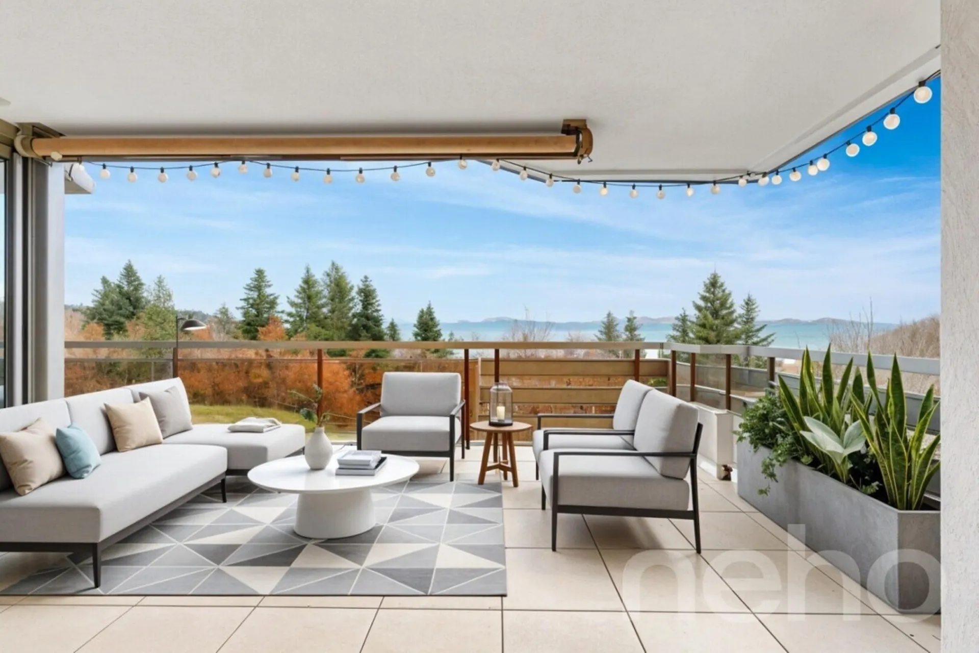 Appartement avec panorama sur le lac et les Alpes, proche du centre