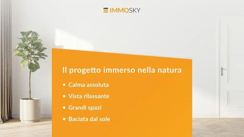 La casa di nucleo circondata dal verde