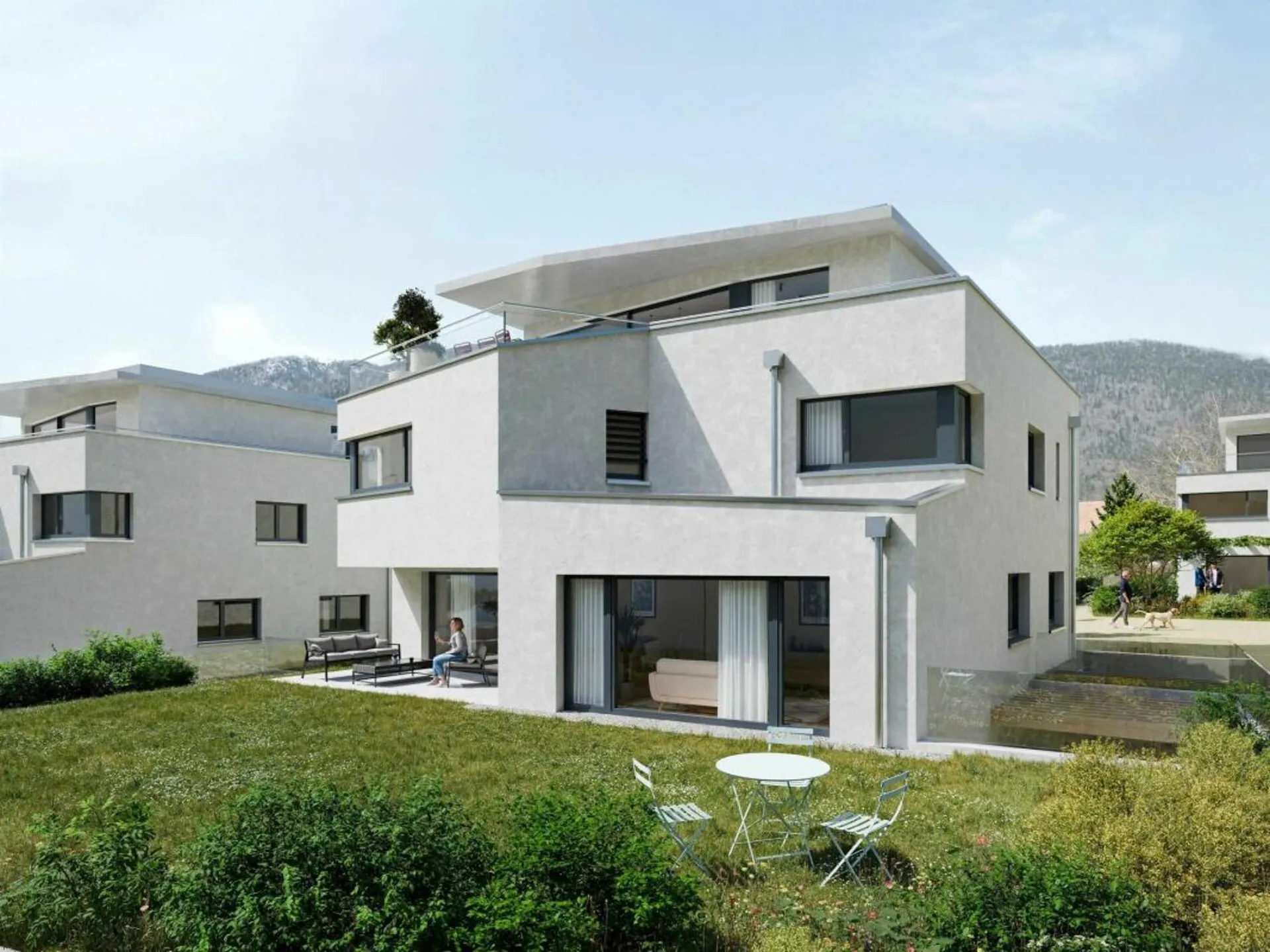 Promotion "Les Capites" - Bevaix - Duplex de 5.5 pièces avec terrasse au rez et cour anglaise