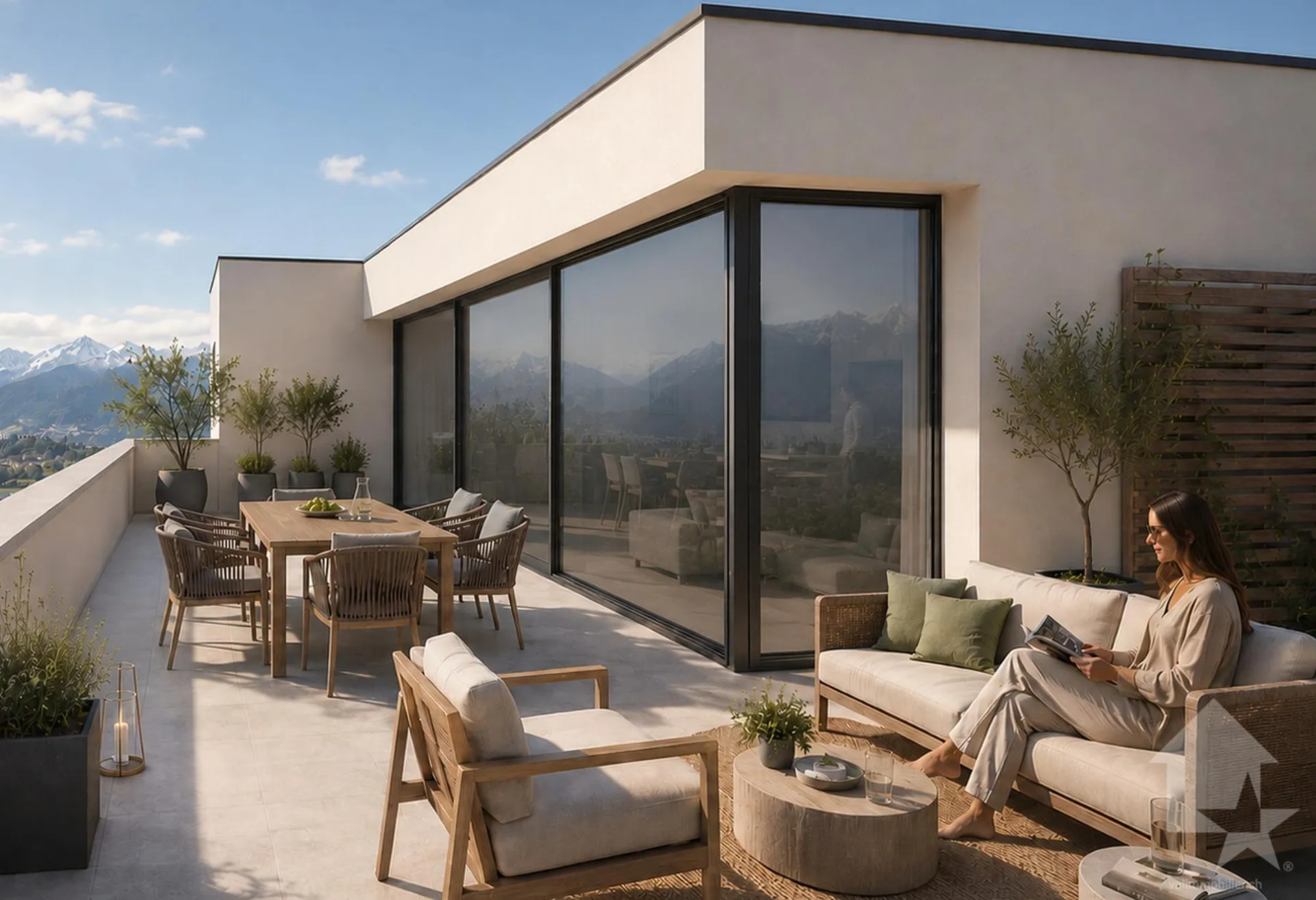 Magnifique projet d'attique de 215 m2, garage double et terrasses !