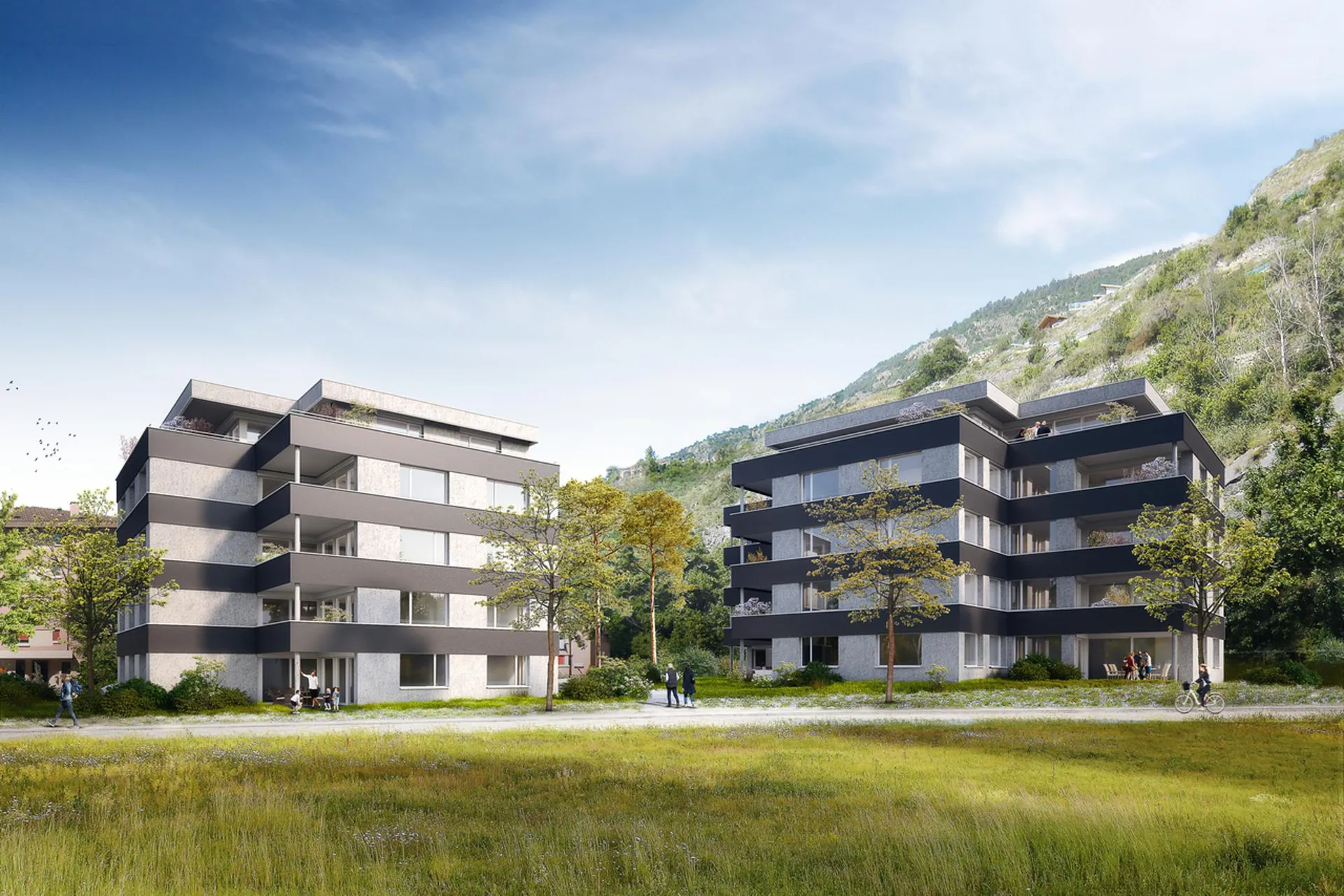 top moderne Wohnungen - Erstbezug Neubau in Steg / VS