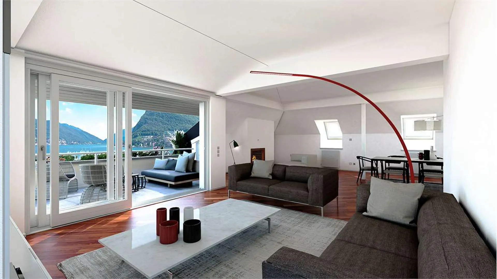 Appartamento di pregio di 5.5 con vista lago a Lugano centro