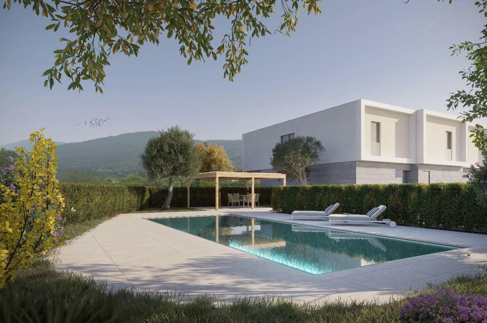 Villetta 4,5 locali con giardino e piscina