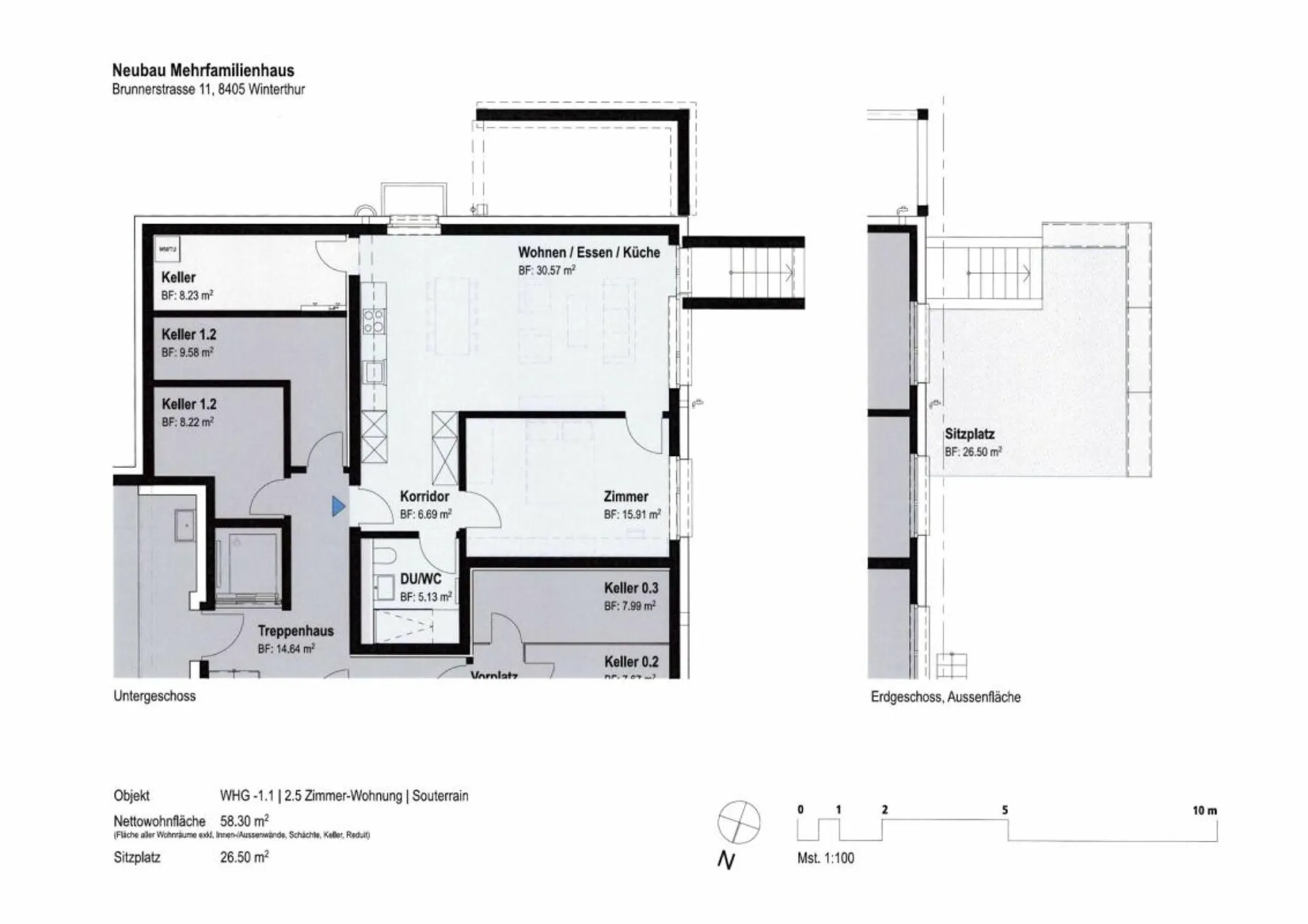 2.5-Zimmer-Neubauwohnung mit Sitzplatz