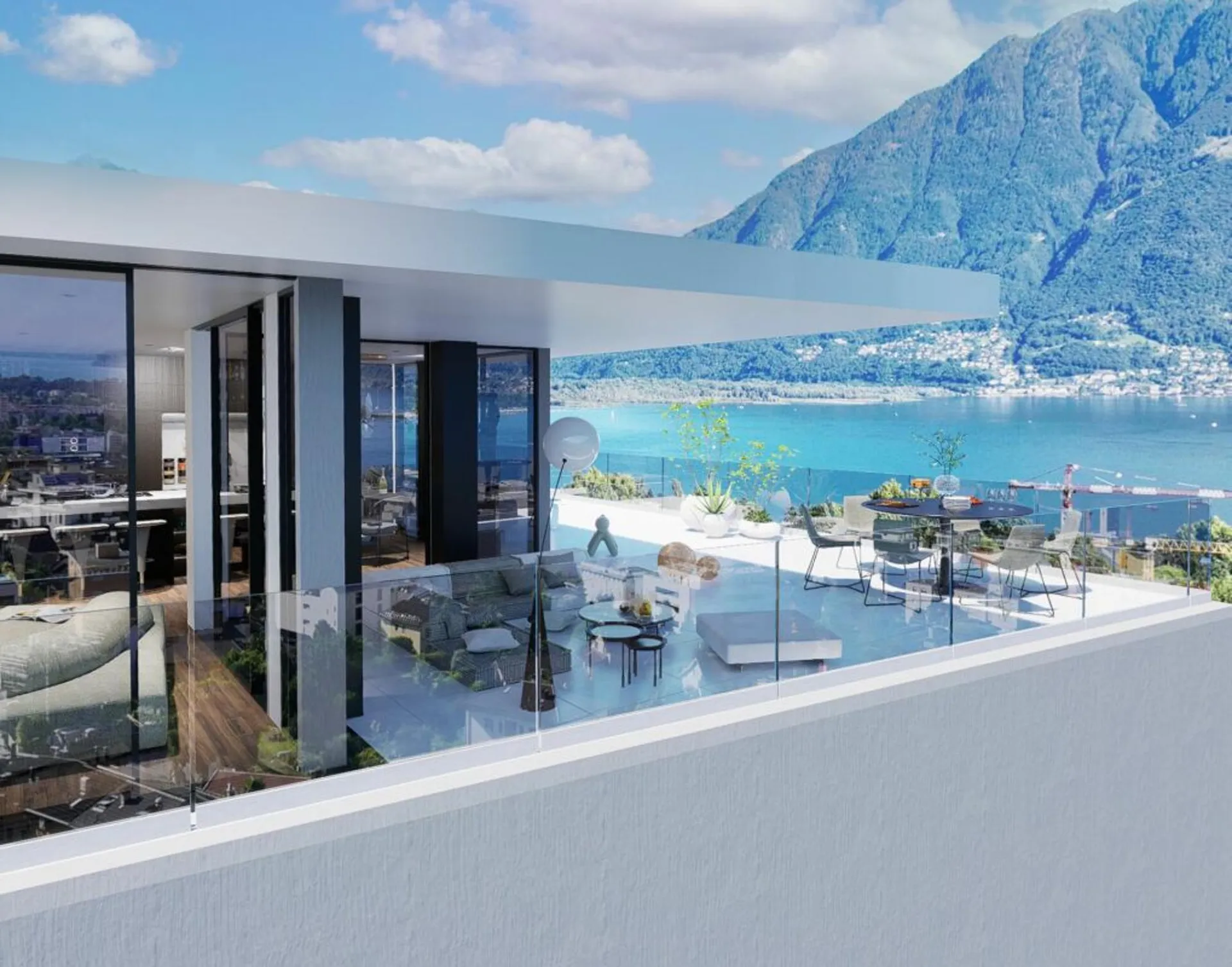 Attico da sogno con vista lago, wellness e piscina