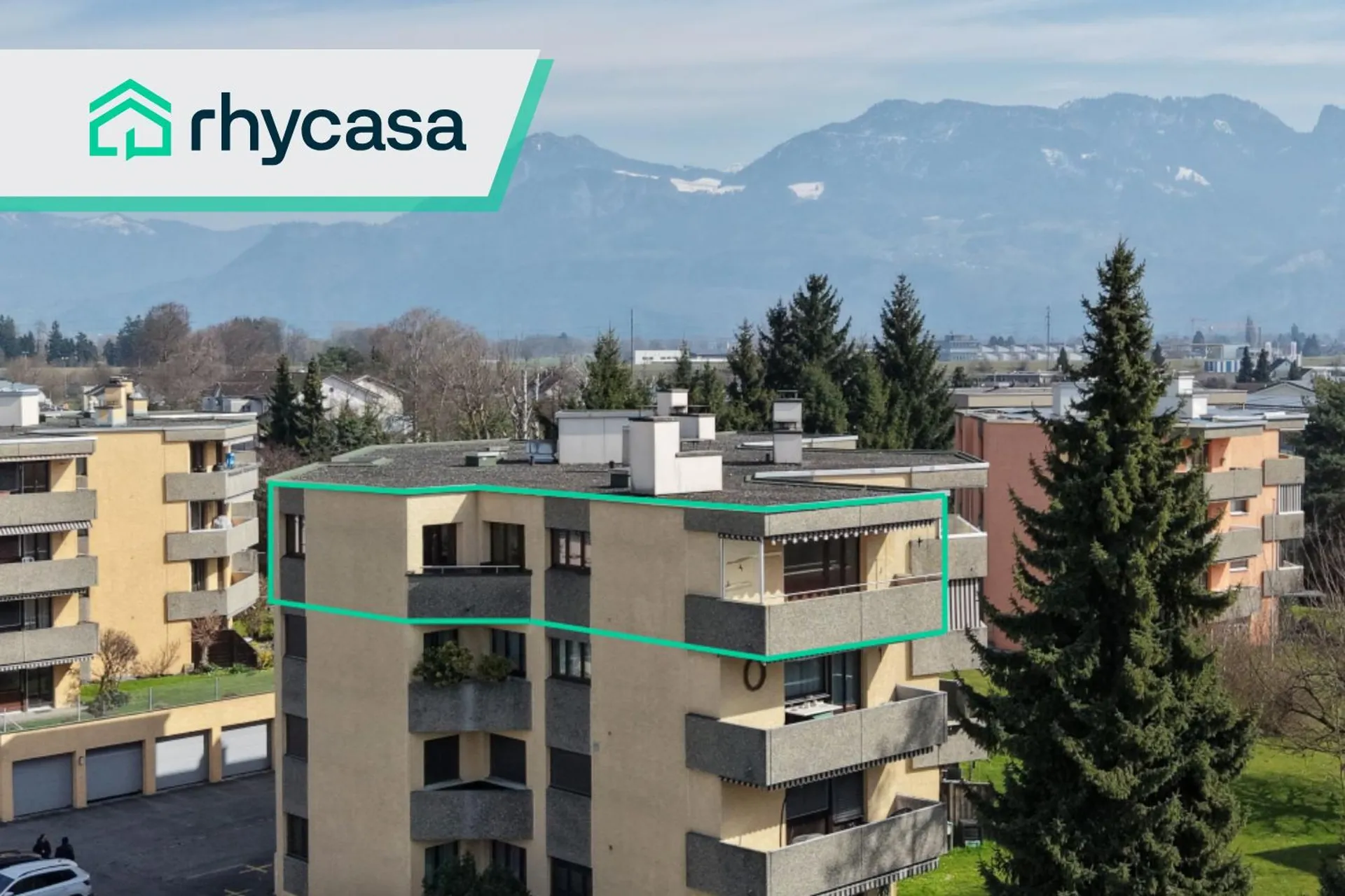 Wohnen über den Dächern von Widnau, mit sonniger Terrasse und Panoramablick