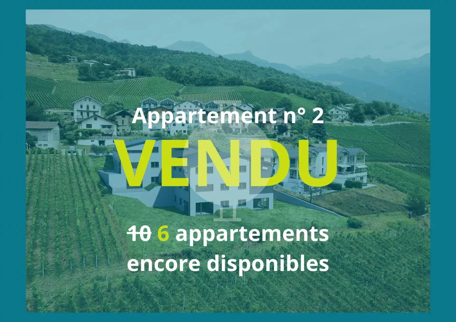 À vendre : appartement neuf 2.5 pièces dans nouvelle résidence à Venthône